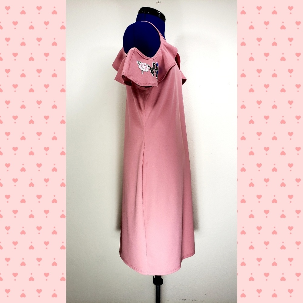 NEW Spring Summer Pink Ruffle Girly dress plus - Picture 4 of 8